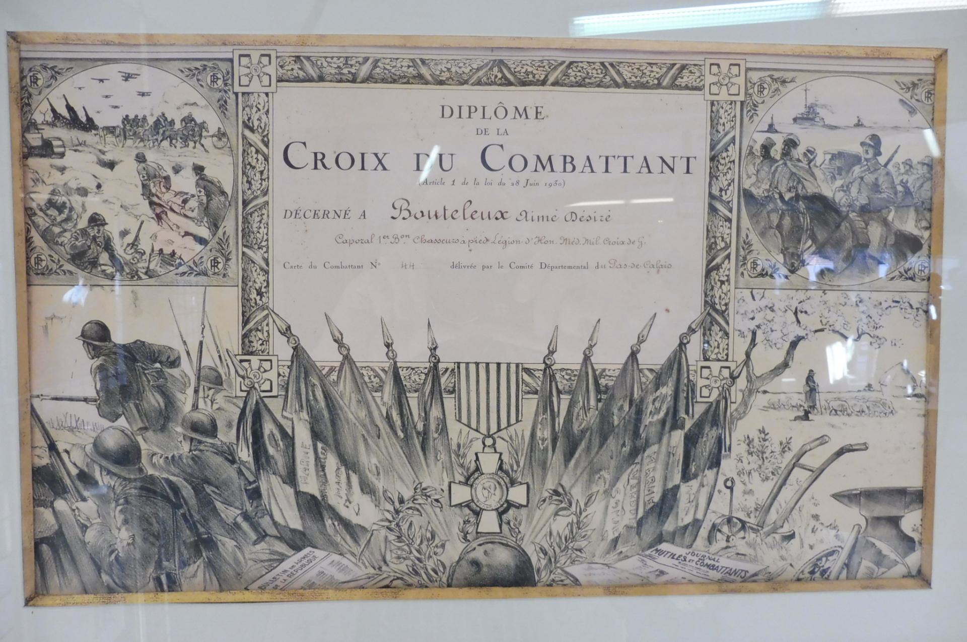 Diplome de Carte duCombattant